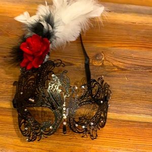 Black metal die cut masquerade mask